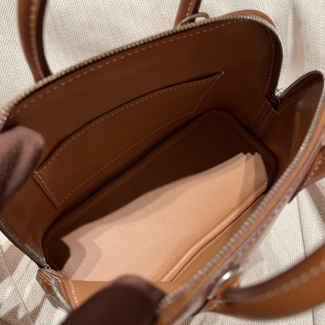 에르메스 미니 볼리드18 골드브라운 은장